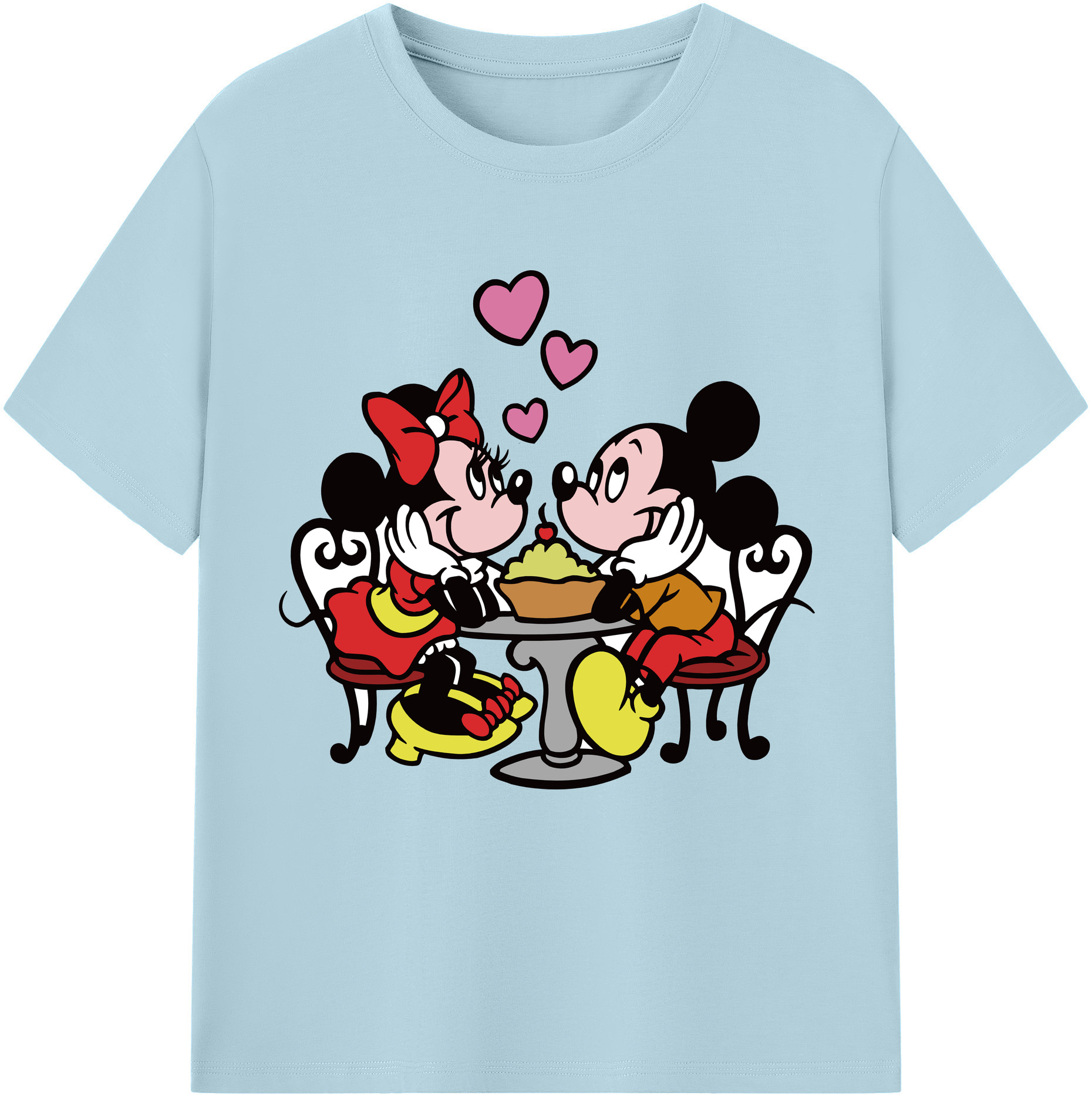 （画像用） ミッキーマウス Mickey Mouse 綿100％半袖Tシャツ（フロントプリント）